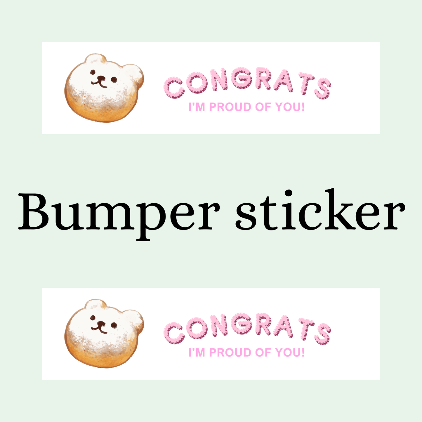 Congrats Bumper Sticker - Digital Dolls