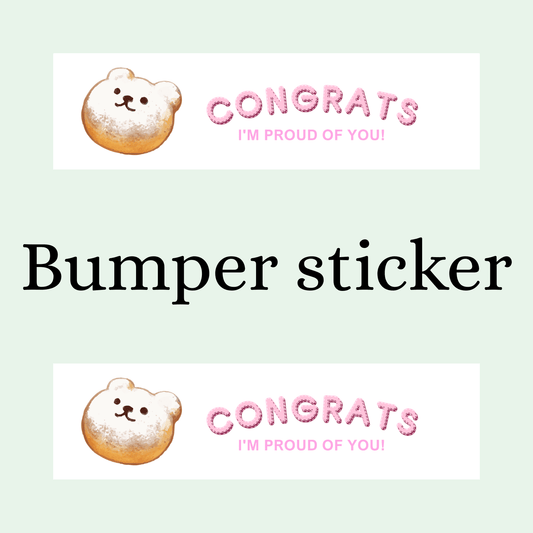Congrats Bumper Sticker - Digital Dolls