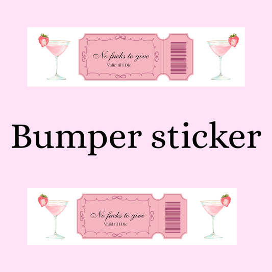 Valid til I die Bumper Sticker - Digital Dolls