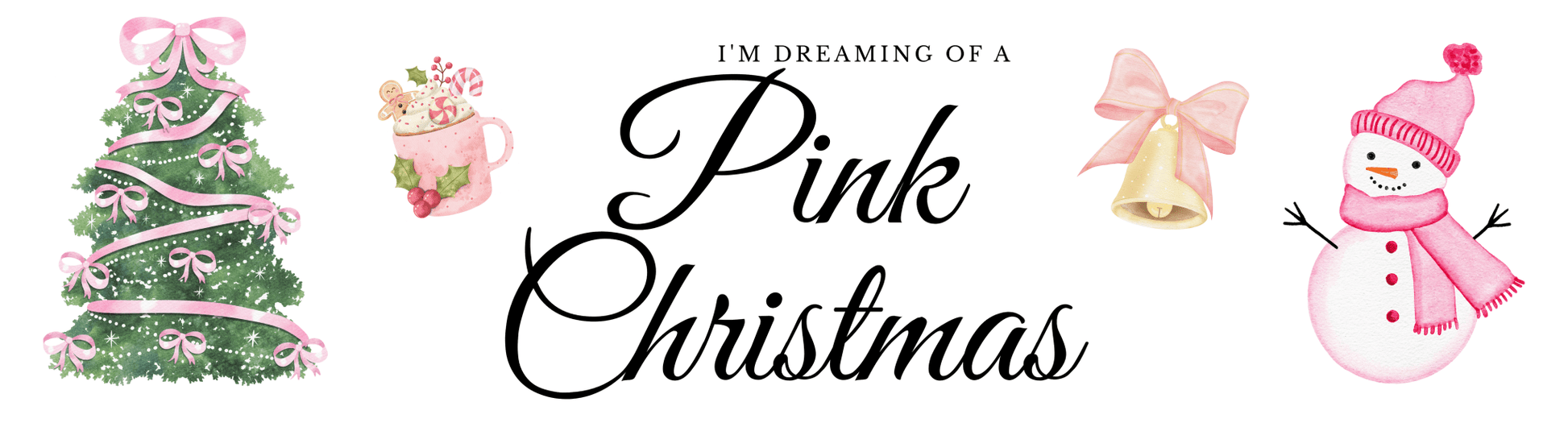 Pink Christmas Bumper Sticker - Digital Dolls