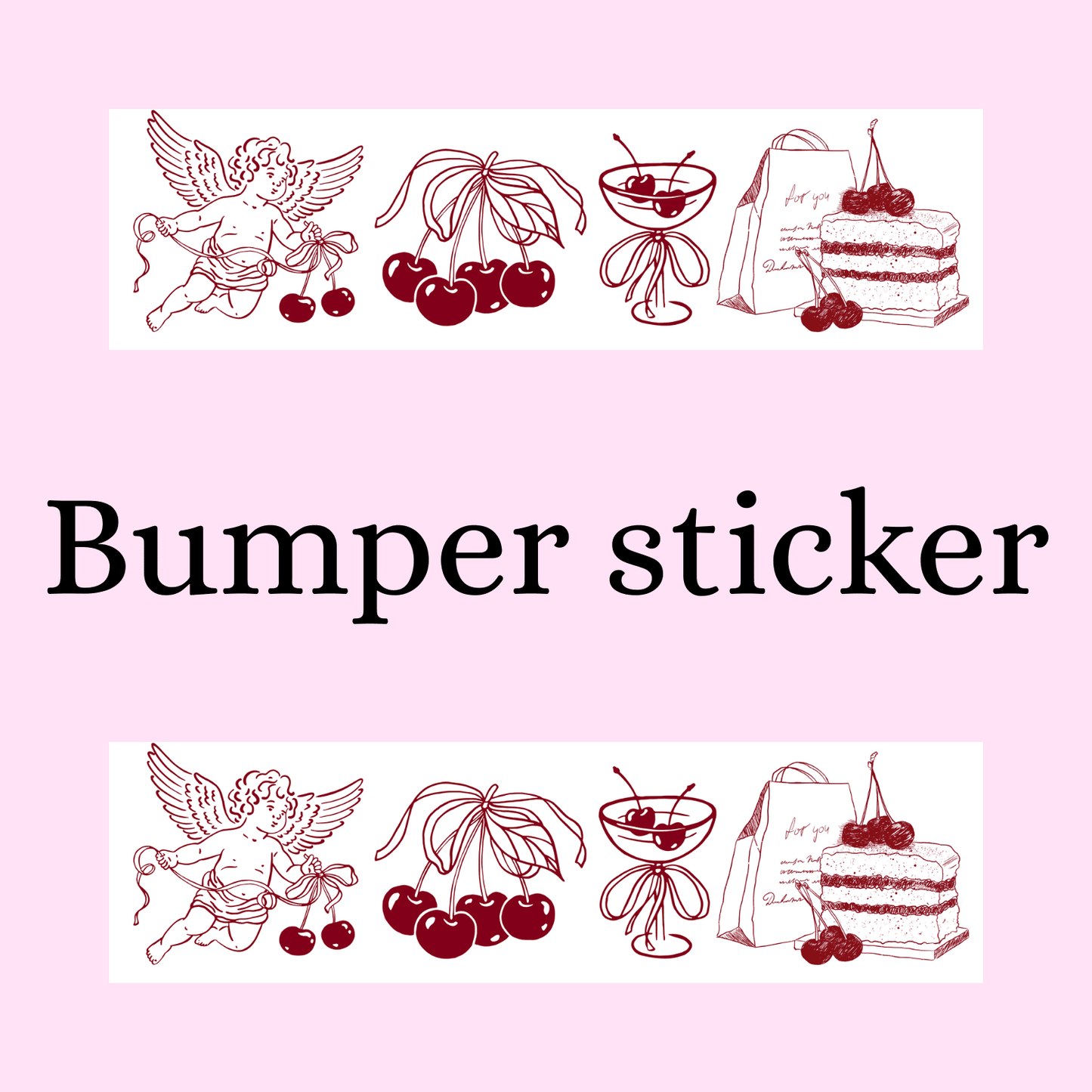 Cherry Red Bumper Sticker - Digital Dolls