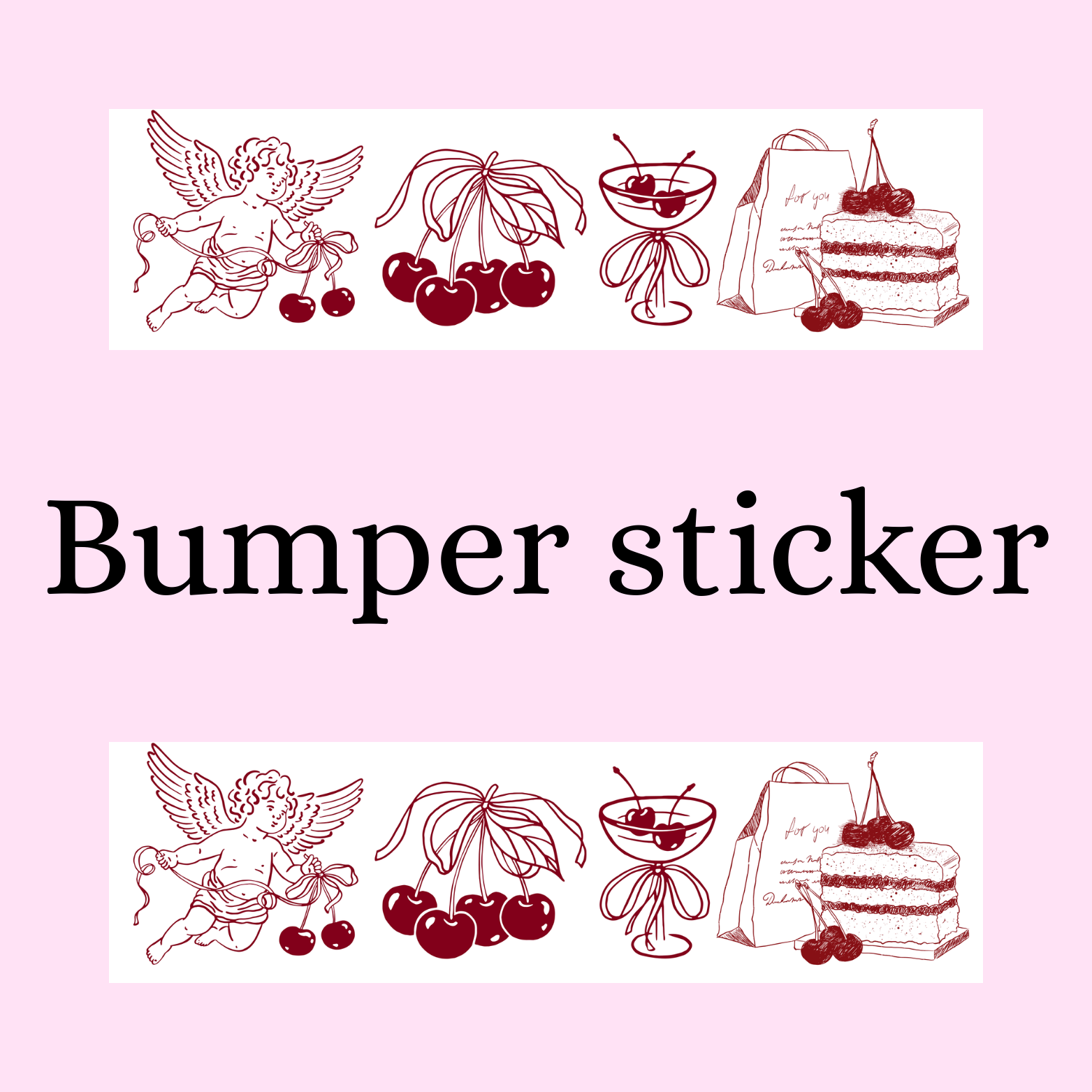 Cherry Red Bumper Sticker