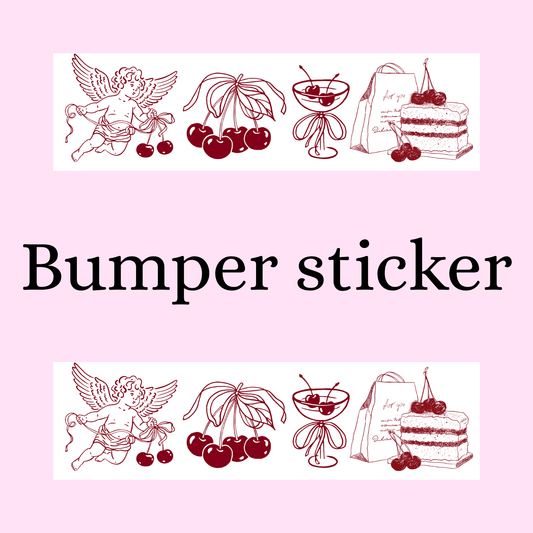 Cherry Red Bumper Sticker - Digital Dolls
